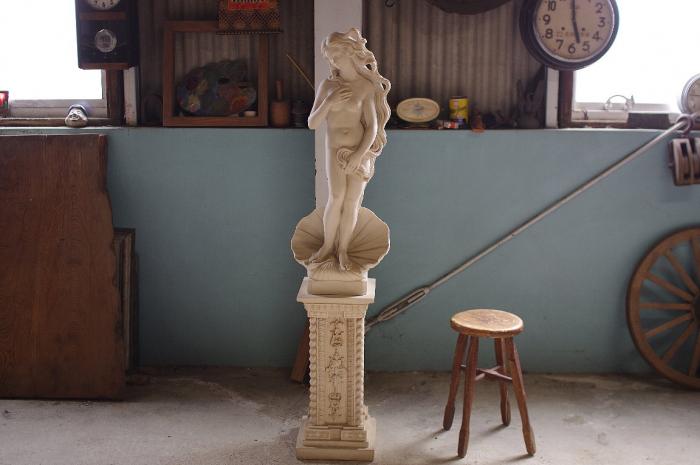 女性像 裸婦像 台付き 全長145cm 重量約57キロ  西洋美術 オブジェ▼アンテルマ・サンティーニ